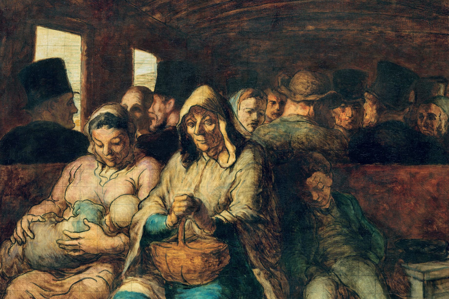 Le Wagon de troisième classe by Honoré Daumier, c. 1862–1864