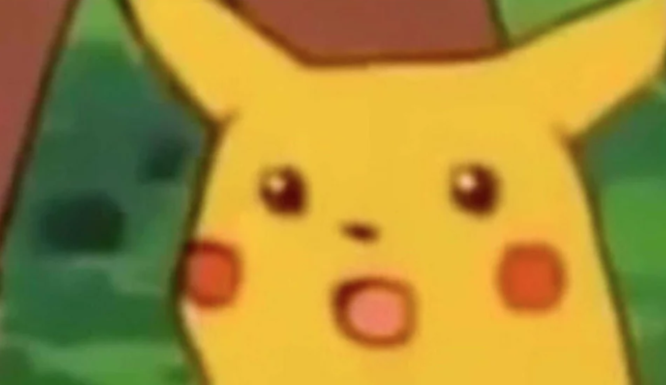 Pikachu Surprised Face meme