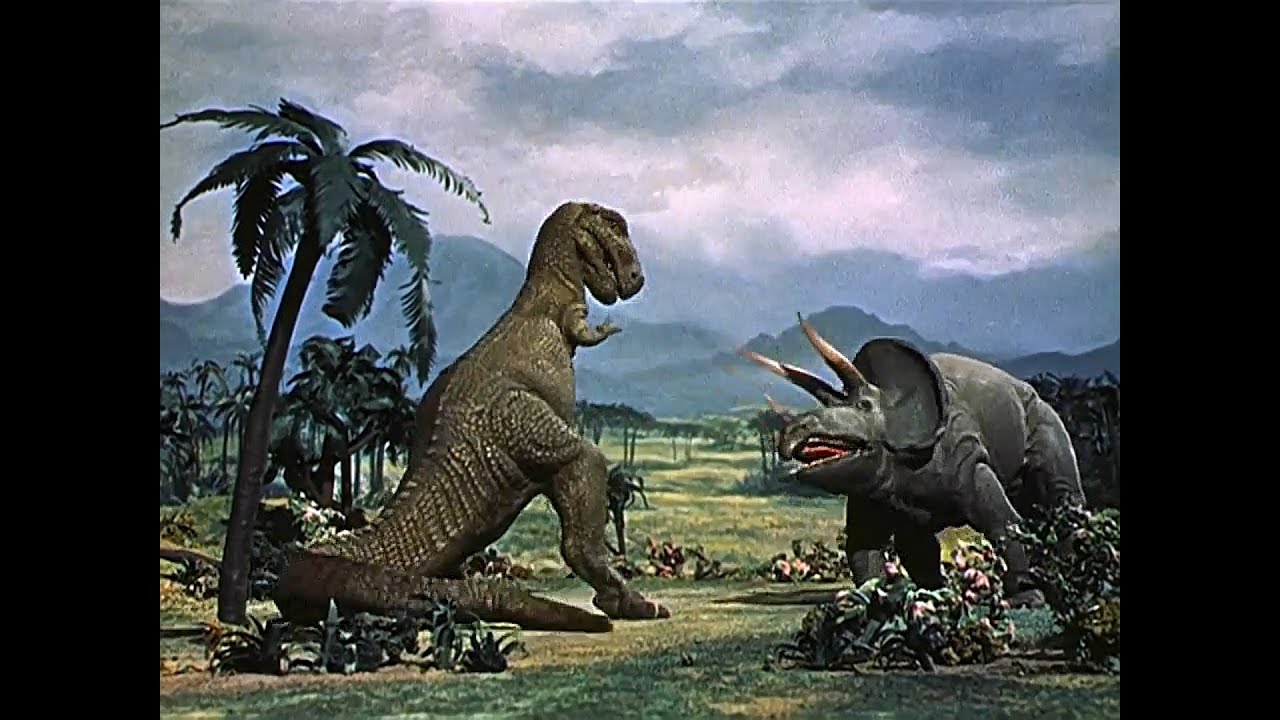 Ray Harryhausen's stop-motion dinosaurs from The Animal World (1956)